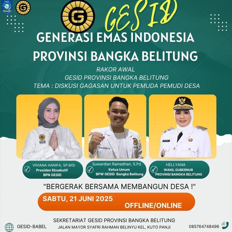 Pemuda Desa Bangkit: GESID Bangka Belitung Gaungkan Gerakan Generasi Emas dari Desa
